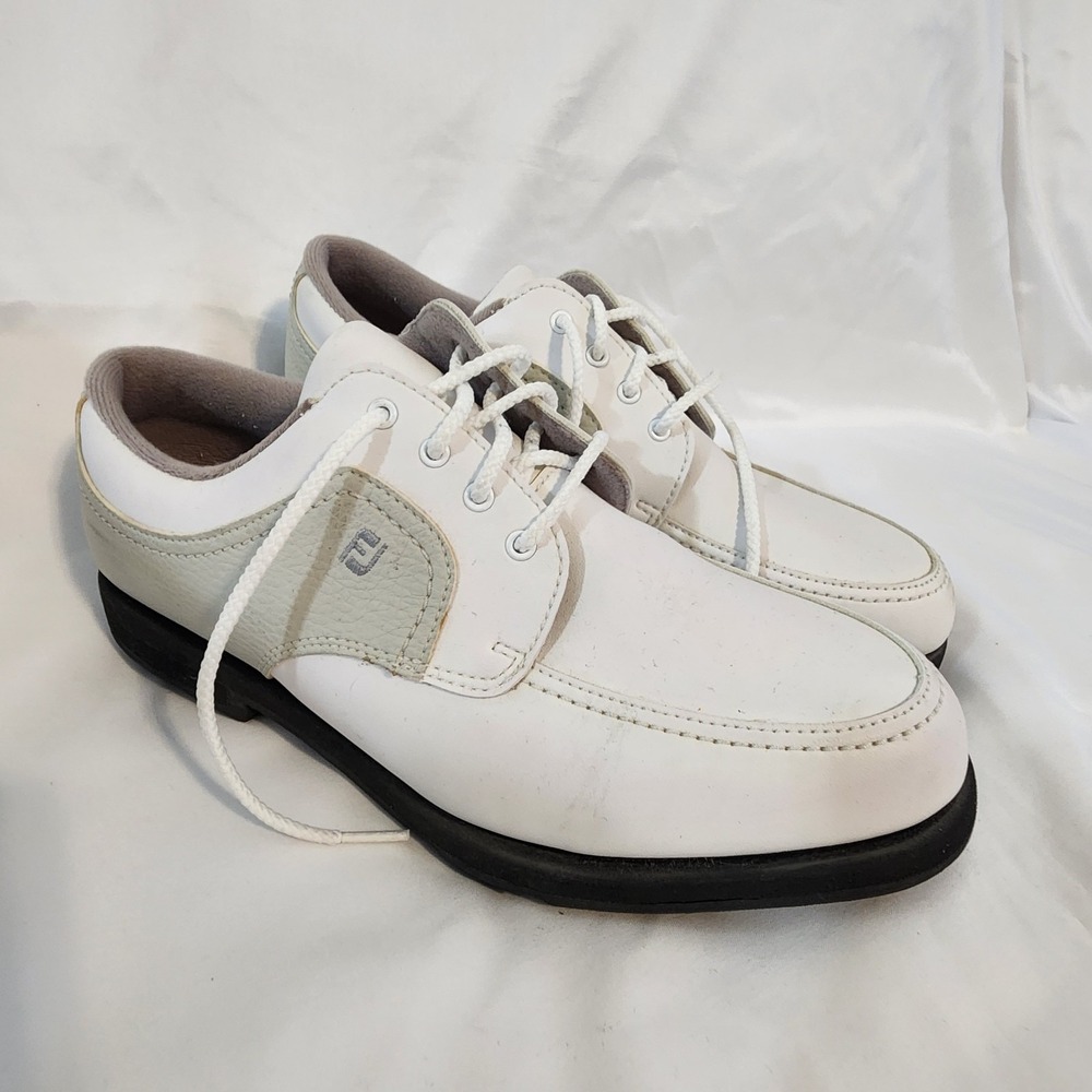 FootJoy GreenJoys Womens White Gray Soft Spike Golf Shoes Size 7.5M 48704
